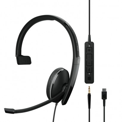 1000904 1000904 EPOS ADAPT 100 Series brheadset bron-ear brwired br3.5 mm jack brUSB-C black brCertified for Microsoft Teams ...