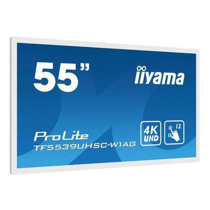 TF5539UHSC-W1AG TF5539UHSC-W1AG iiyama 55" PCAP WHITE Anti-glare Bezel Free 15-Points Touch Screen (Inc: power,HDMI cables & ...