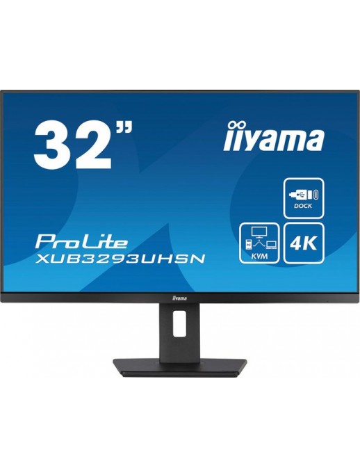 XUB3293UHSN-B5 iiyama 32'' IPS panel with KVM switch, USB-C dock and RJ45 (LAN)