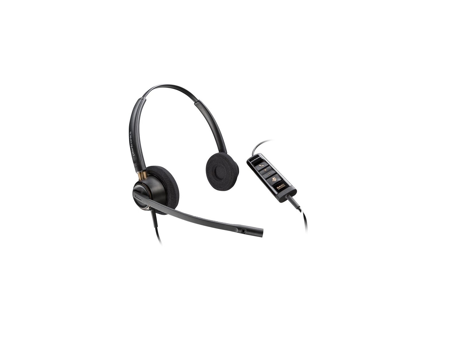 218275-01 218275-01 Poly Headset EncorePro 525 M Headset Wired Head-band Office/Call center Black, (Microsoft) 783R2AA