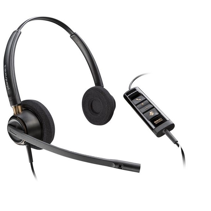 218275-01 Poly Headset EncorePro 525 M Headset Wired Head-band Office/Call center Black, (Microsoft) 783R2AA