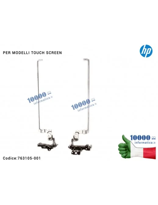 763105-001 Cerniere Hinges HP 15-P 15-K (per modello TOUCH SCREEN) [COPPIA]