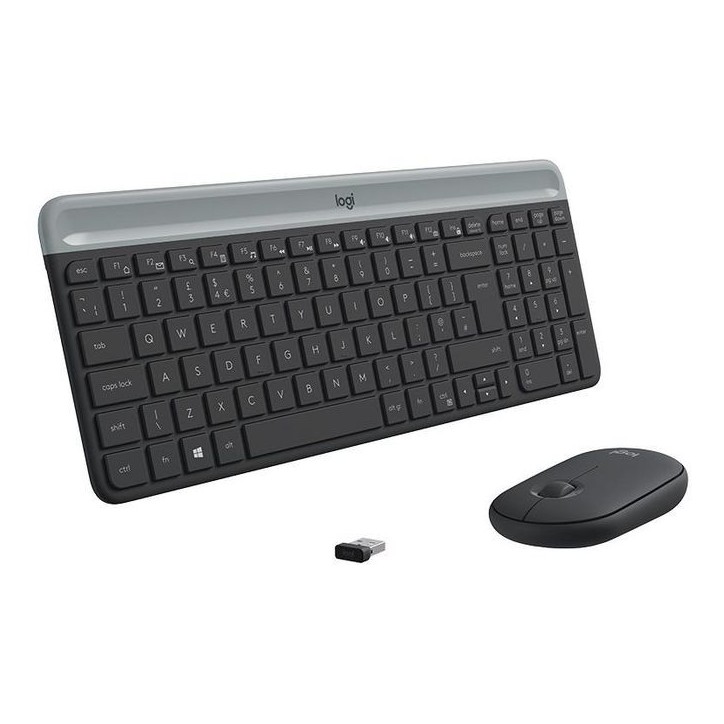 920-009192 Logitech Logitech Slim Wireless Keyboard and Mouse Combo MK470 ALKALINE - Alkaline Batteries - No restictions