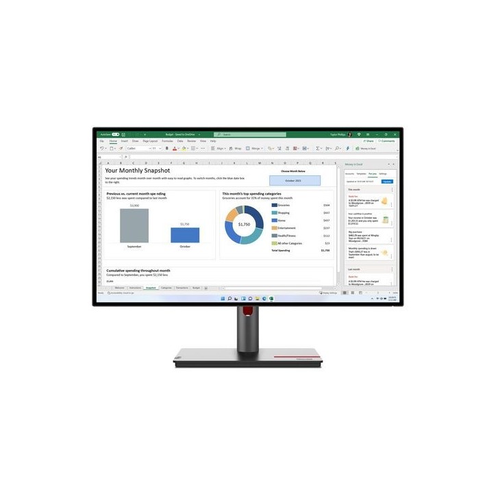63A1GAT1EU Lenovo 68.6cm (27") Quad HD 2560 x 1440 W-LED IPS, 16:9, 350cd/m², 1.07B, 6ms, 178°/178°, 1000:1 Energy Star Certifie