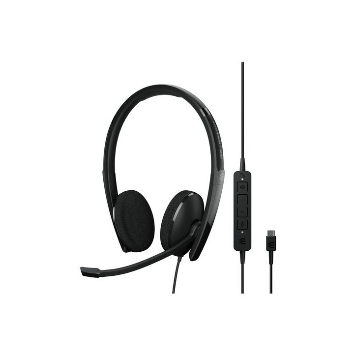 1000905 EPOS ADAPT 100 Seriesbrheadset bron-ear brwired brUSB-C blackbr Certified for Microsoft Teams brOptimised for UC