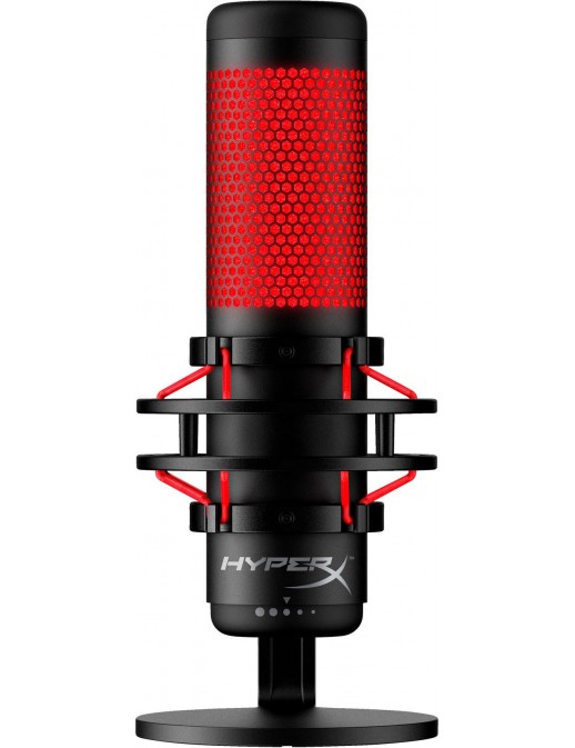 4P5P6AA 4P5P6AA HP HyperX QuadCast - USB Microphone (Black-Red) - Red Lighting
