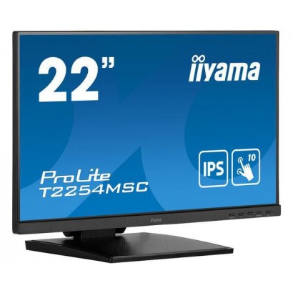 T2254MSC-B1AG iiyama 21.5” P-CAP 10pt touch screen featuring IPS panel technology and Anti Glare...