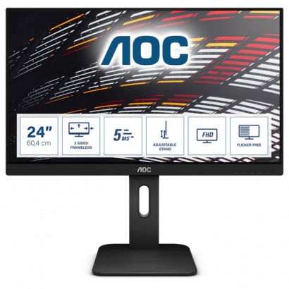 24P1 24P1 AOC 24P1 - 3-sides borderless 23.8” IPS display with Full HD
