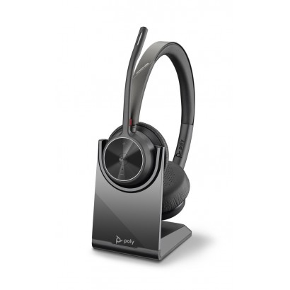 218476-02 Poly Voyager 4320 UC Wireless Headset with Charging Stand, Teams, USB-A 77Z00AA