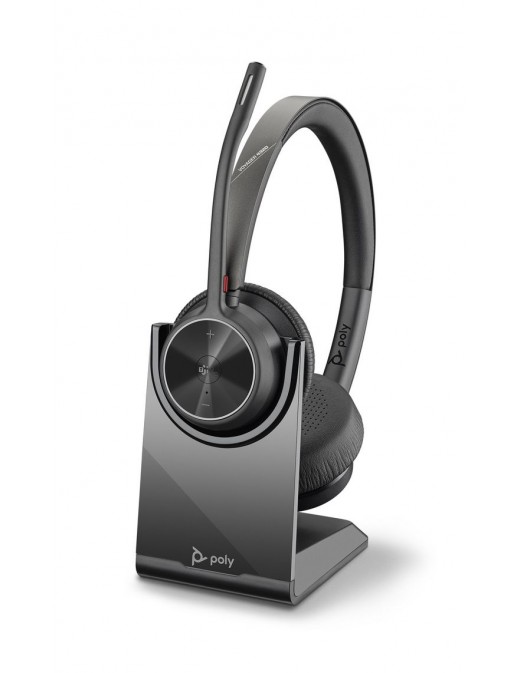 218476-02 Poly Voyager 4320 UC Wireless Headset with Charging Stand, Teams, USB-A 77Z00AA