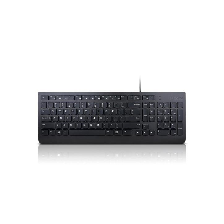 4Y41C68680 Lenovo Essential Wired Keyboard, U.K. English, USB, 1.8 m, Black