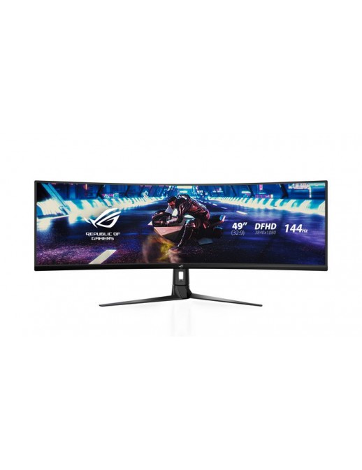 90LM04H0-B01170 Asus XG49VQ, 49", 32:9, 3840x1080, 1800R, 144Hz, RMS 2x 5W, HDMI 2.0, DP 1.2, 3.5mm, USB 3.0, 1193.33x529.10x344