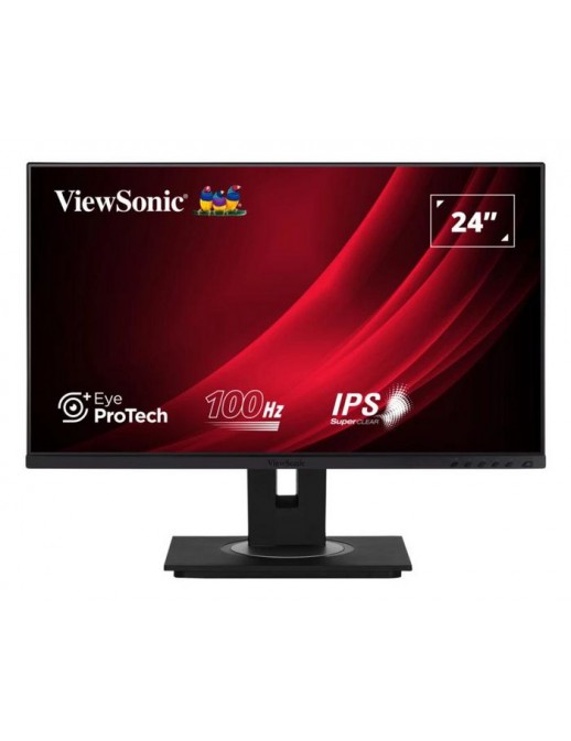 VG2448A-2 ViewSonic 24" FHD SuperClear® IPS LED 3 sides frameless bezel Monitor with VGA, HDMI, DipsplayPort, 4 USB, Speakers VS