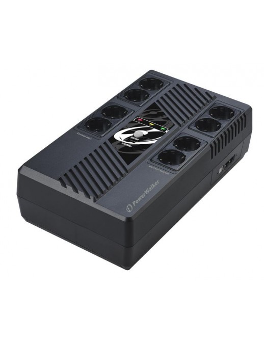 10121164 PowerWalker 600VA / 360W, 170-280 V AC, 50-60Hz, 1x 12V/7Ah, 8x CEE 7/5, 200x100x345 mm