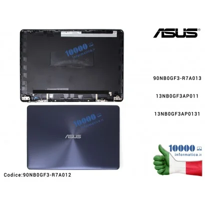 90NB0GF3-R7A012 Cover LCD ASUS VivoBook S14 S410 [PU] (STAR GREY) A411 F411 K410 P1410 S401 S410QA S410U S410UA S410UF S410UN...