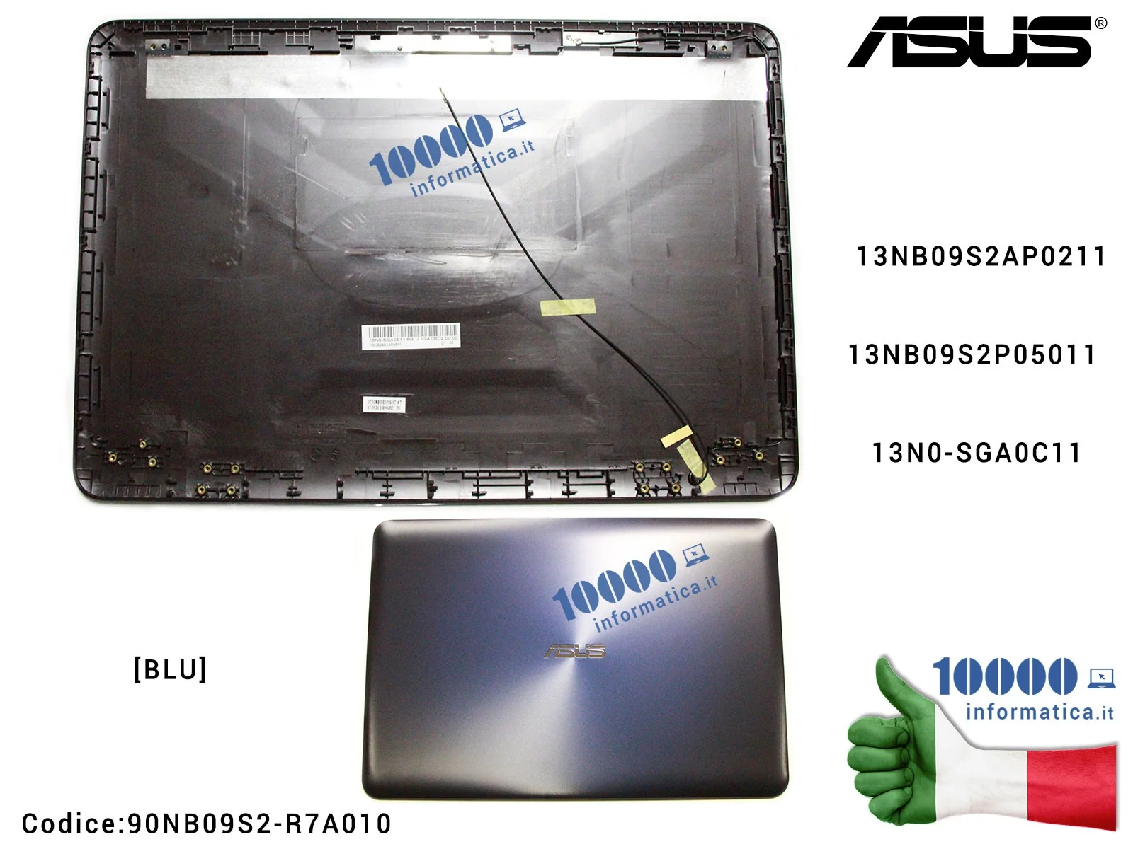 90NB09S2-R7A010 Cover LCD ASUS VivoBook X556 (NAVY BLUE) X556U X556UA X556UB X556UF F556 F556U F556UA F556UB 13NB09S2AP0211 1...