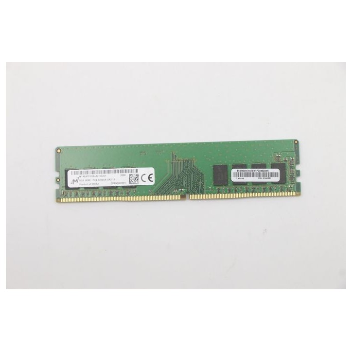 01AG881 Lenovo DDR4 UDIMM memory module, 8GB capacity, 3200MHz speed, non-ECC, single-rank, unbuffered, 288-pin design. FRU01AG8 01AG881 Lenovo DDR4 UDIMM memory module, 8GB capacity, 3200MHz speed, non-ECC, single-rank, unbuffered, 288-pin design. FRU01AG8