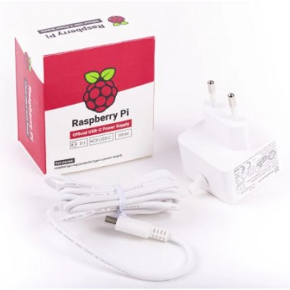 RPI4 PSU EU WHITE Raspberry Pi Pi Power Supply USB-C for RPI PS 15W WT EU