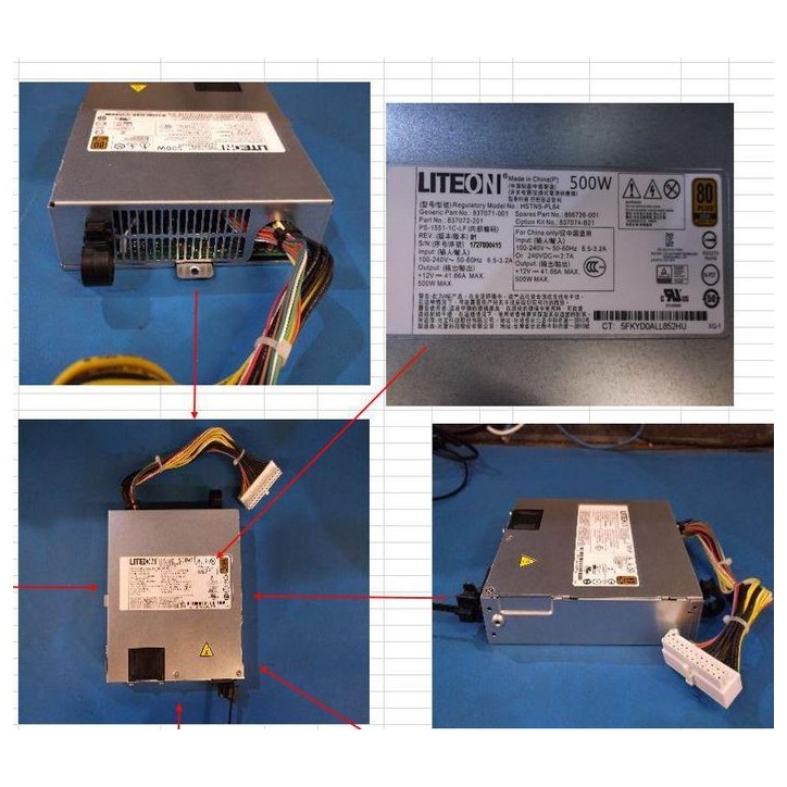 866726-001-RFB Hewlett Packard Enterprise ML350 GEN10 12V 500W NHP