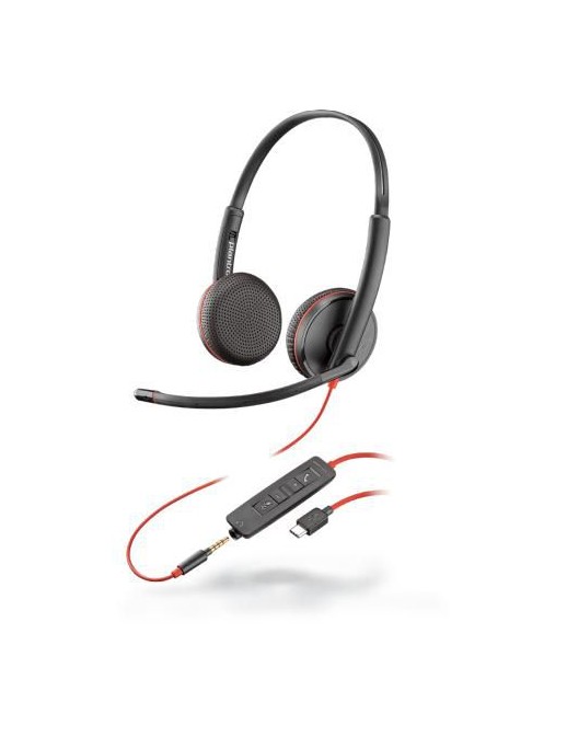 209751-101 209751-101 Poly Blackwire 3225, 3.5mm, USB C, A2DP, 20Hz - 20kHz 8X229A6