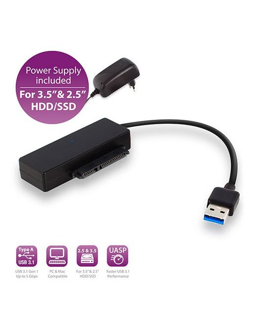 USB3.0SATAHDDSSD MicroConnect 2.5" and 3.5" SATA HDD SSD to USB 3.1 Gen1 adapter cable