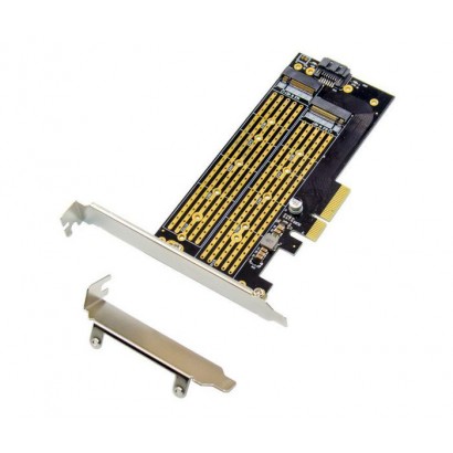 MC-PCIE-X4M2 MicroConnect PCIe x4 M.2 B&M Key NVMe SSD Adapter