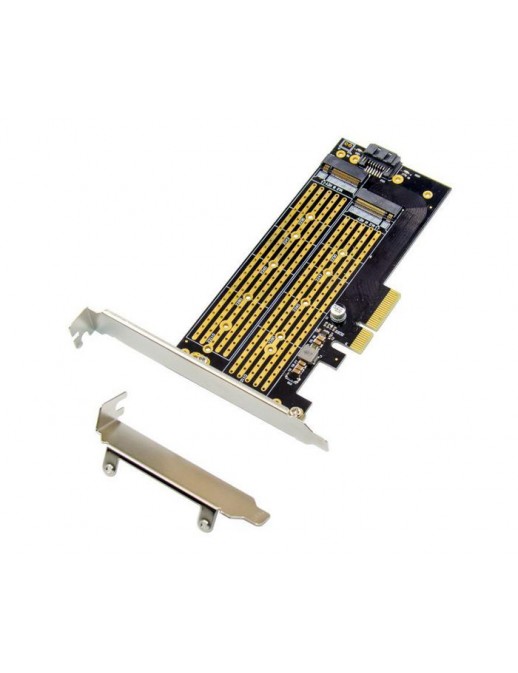 MC-PCIE-X4M2 MicroConnect PCIe x4 M.2 B&M Key NVMe SSD Adapter