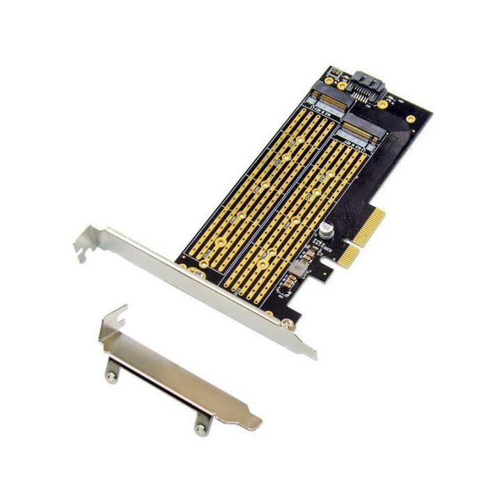 MC-PCIE-X4M2 MicroConnect PCIe x4 M.2 B&M Key NVMe SSD Adapter