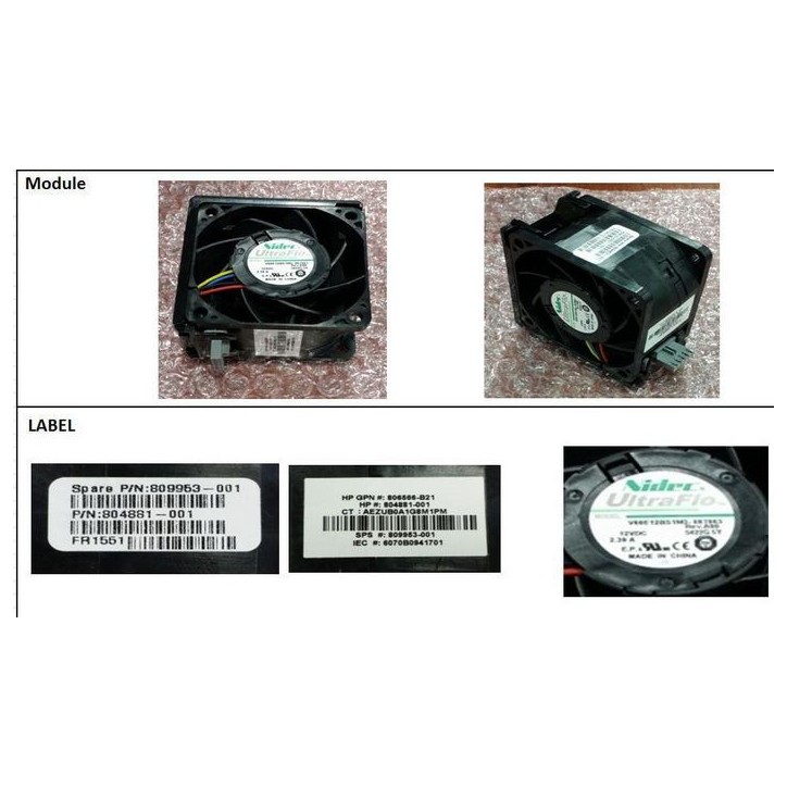 809953-001-RFB Hewlett Packard Enterprise Fan module assembly
