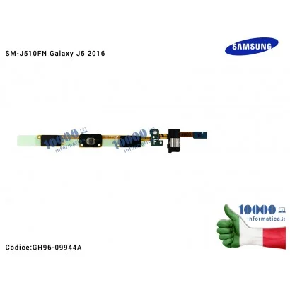 Tasti Touch Keys Audio Jack 3,5 mm Flex Cable Cavo SAMSUNG Galaxy J5 2016 SM-J510F GH96-09944A