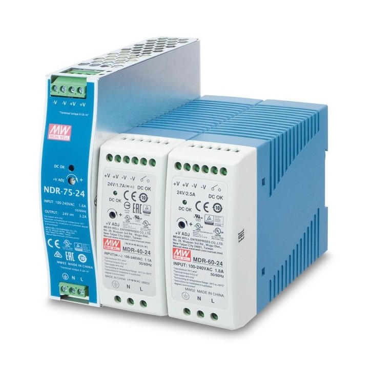 PWR-60-24 Planet 100 - 240 V, 50 - 60 Hz, 123 - 370 V DC, 60 W, 40 x 100 x 90 mm, 0.3 kg MDR-60-24 PWR-60-24 Planet 100 - 240 V, 50 - 60 Hz, 123 - 370 V DC, 60 W, 40 x 100 x 90 mm, 0.3 kg MDR-60-24