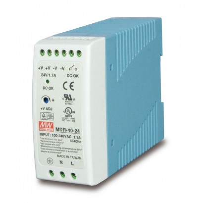 PWR-40-24 PWR-40-24 Planet 40 x 100 x 90 mm, 0.3 kg, 100 - 240 V, 50 - 60 Hz, 120 - 370 V DC, 40 W MDR-40-24