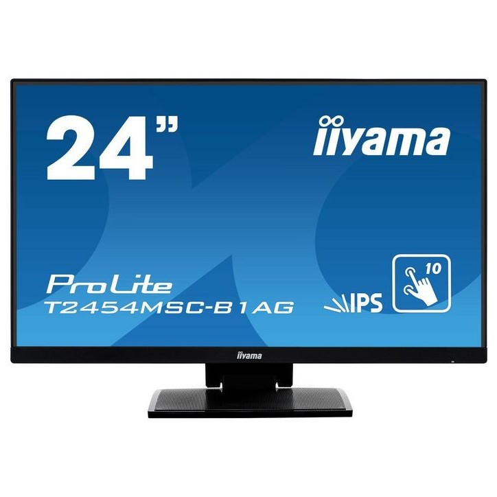 T2454MSC-B1AG iiyama ProLite T2454MSC-B1AG, 23.8", 1920x1080, IPS LED, 16:9, 4 ms, VGA, HDMI, 2x USB 3.0, HDCP, RMS 2x 2W, IPX1,