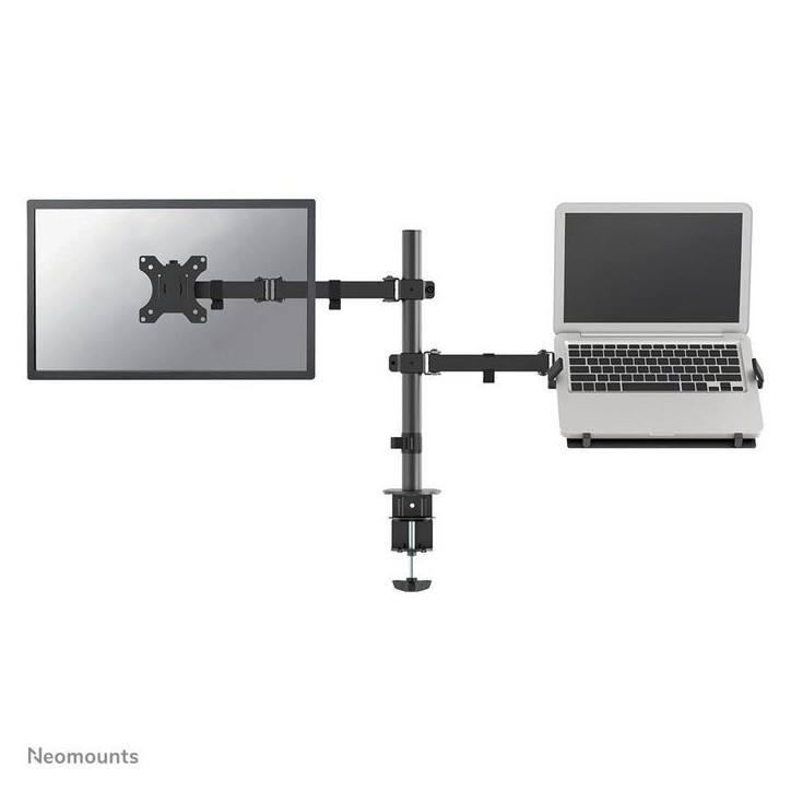 FPMA-D550NOTEBOOK Neomounts Full Motion Desk Mount (Clamp And Grommet) For 10-32" Monitor Screen And Laptop, Height Adjustable -