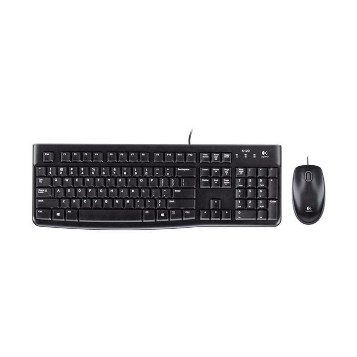 920-004958 Logitech Keyboard & Mouse, Wired, USB, DE, Black No