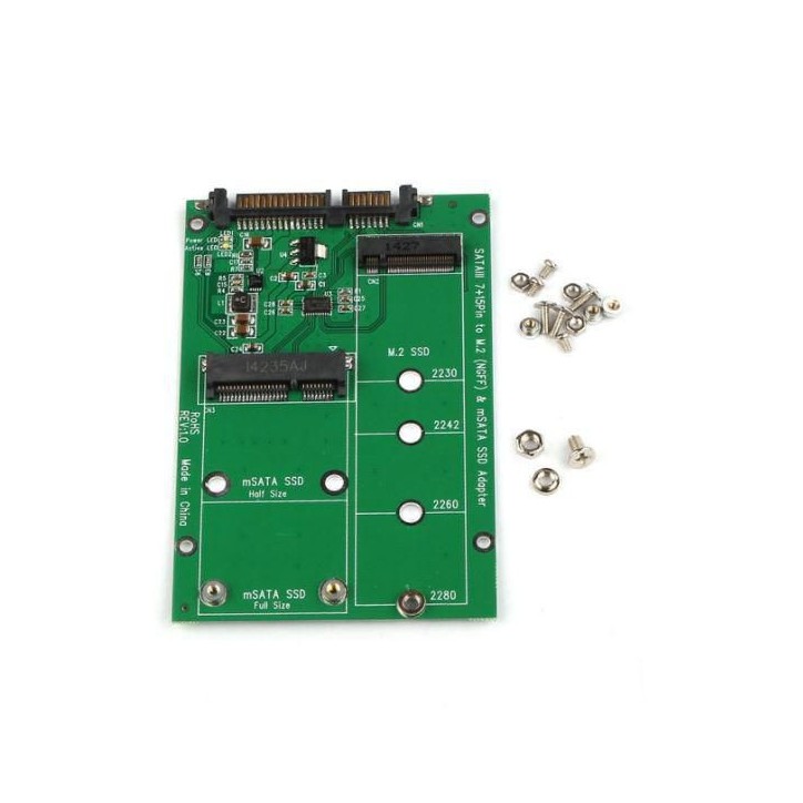 MSNX1100 CoreParts NGFF M.2 / mSATA to SATA Adapter M.2 up to 80mm MSNX1100