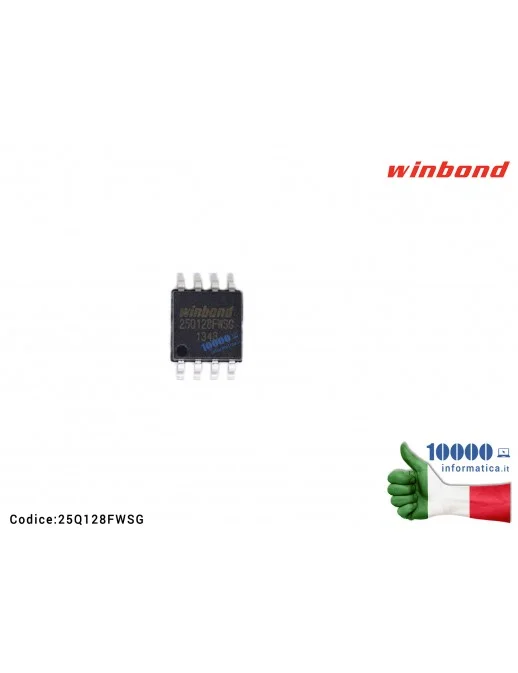 IC Chip Bios WINBOND W25Q128FWSSIG 25Q128F 25Q128FW 25Q128FWS6 W25Q128FWSG 25Q128FWSG 128MB Flash SPI Bus Puce SOP8 SOIC 8