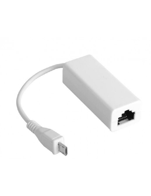 USBMICROETHB MicroConnect Micro USB to Ethernet, White