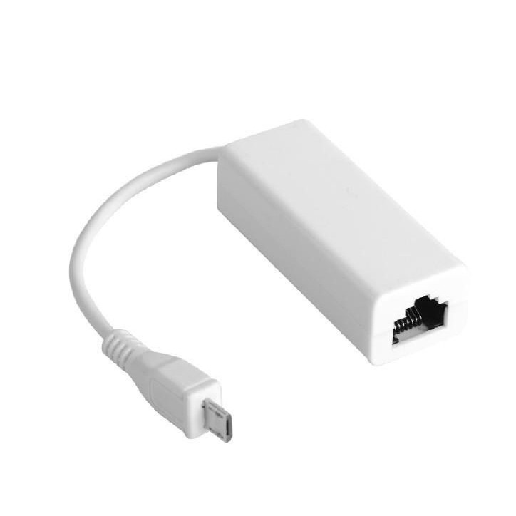 USBMICROETHB MicroConnect Micro USB to Ethernet, White