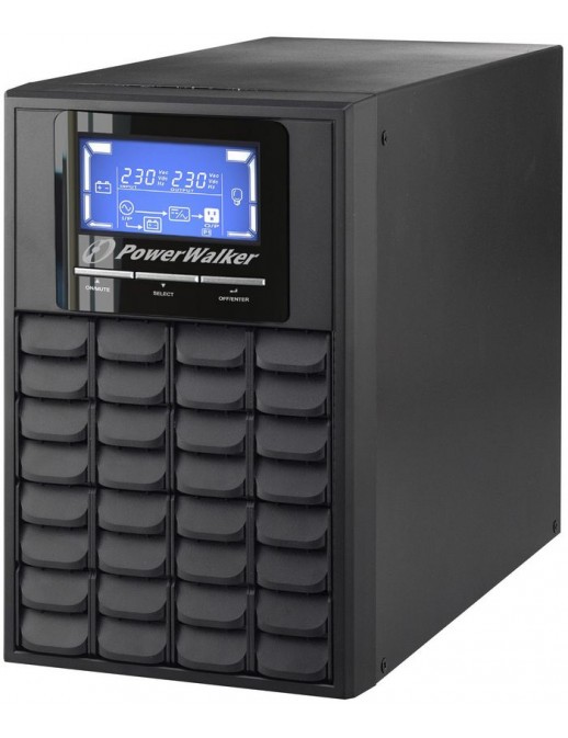 10120177 PowerWalker 1000 VA / 800 W, 110 - 160 VAC, 40 - 70 Hz, LCD, USB, RS-232, 3 x IEC, 9.8 kg