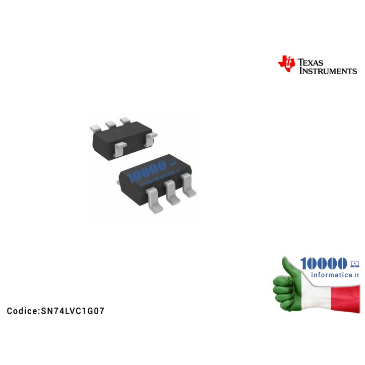 IC Chip TI SN74LVC1G07 CVF CV5 CVR SN 74 LVC 1 G 07 DCKR SOT23-5 SN74LVC1G07DCKR Transistor Single Buffer/Driver With Open-Drain Output