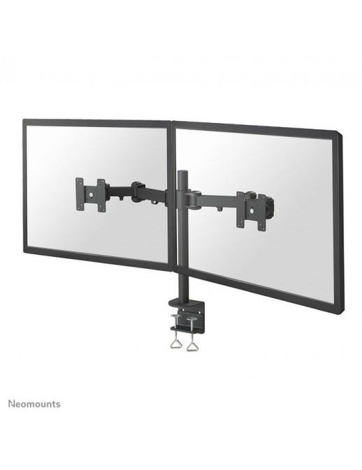 FPMA-D960D Neomounts Full Motion Dual Desk Mount (Clamp) For Two 10-27" Monitor Screens, Height Adjustable - Black 819357