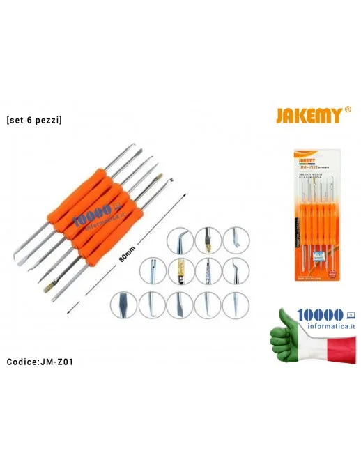JM-Z01 Kit Strumento di dissaldatura per saldatura assistita JACKEMY JM-Z01 [set 6 pezzi] Solder Assist DesolderingTool Circu...