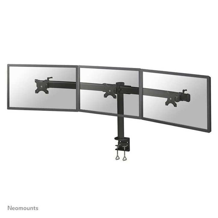 FPMA-D700D3 Neomounts Tilt/Turn/Rotate Triple Desk Mount (Clamp) For Three 10-27" Monitor Screens, Height Adjustable - Black 819 FPMA-D700D3 Neomounts Tilt/Turn/Rotate Triple Desk Mount (Clamp) For Three 10-27" Monitor Screens, Height Adjustable - Black 819