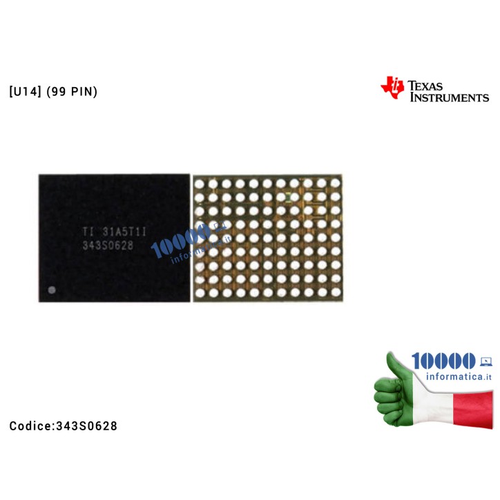 IC Chip 343S0628 Touch Screen Controller SMD Fix per Scheda Madre iPhone 5 5G [U14] (99 PIN)