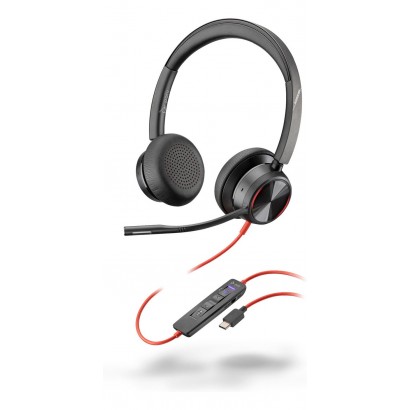 8X225AA 8X225AA HP Blackwire 8225 Stereo Microsoft Teams Certified USB-C Headset +USB-C/A Adapter 214409-01