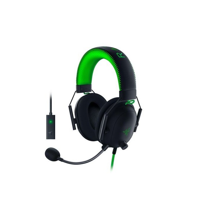 RZ04-03230200-R3M1 Razer Blackshark V2 Headset Wired Head-Band Gaming Black, Green