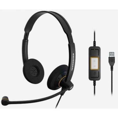 504547 504547 Sennheiser Dual-Sided Wideband Headset Optimized for Microsoft Lync, USB2.0, Microphone: 150Hz – 6800Hz, Speake...