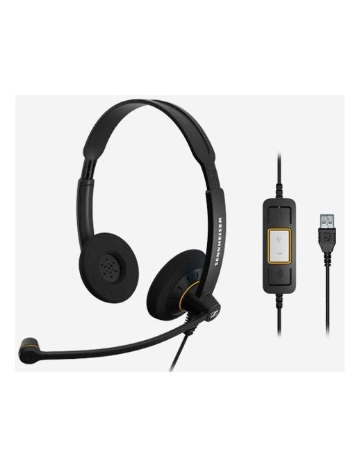 504547 504547 Sennheiser Dual-Sided Wideband Headset Optimized for Microsoft Lync, USB2.0, Microphone: 150Hz – 6800Hz, Speake...