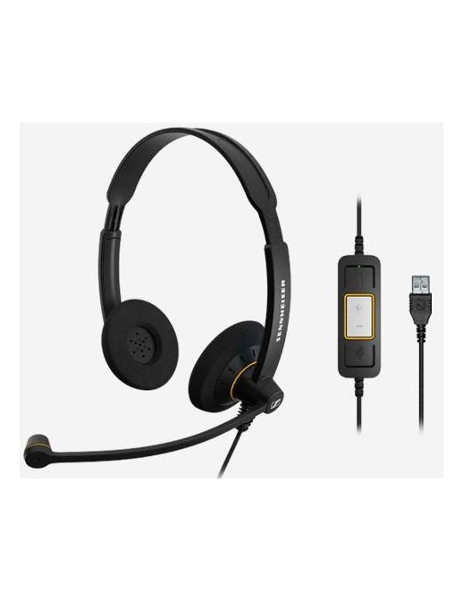 504547 Sennheiser Dual-Sided Wideband Headset Optimized for Microsoft Lync, USB2.0, Microphone: 150Hz – 6800Hz, Speaker: 60Hz – 